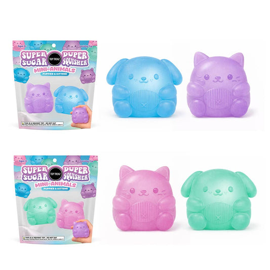PREODER ARRIVES LATE JULY Super Duper Sugar Squisher - Mini Kitty &Puppy (Two Pack)
