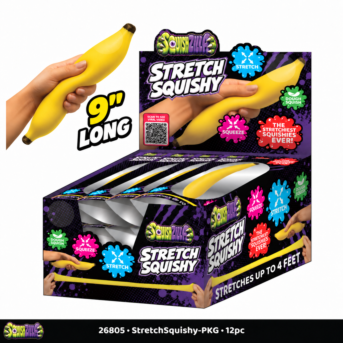Fun Doh Stretch Dough Squishies Toy Variety - 12/Display: Wholesale Price