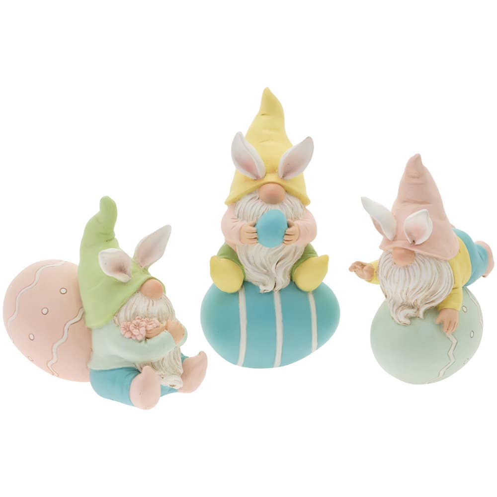 Easter Gnomes On Eggs Set Of 3 Easter Décor