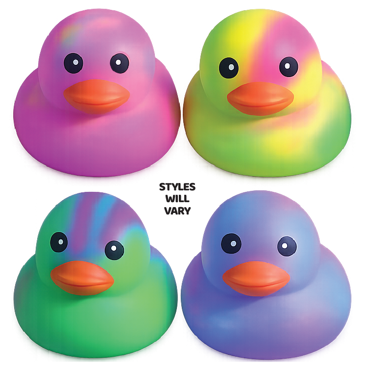 Fun Doh MEGA 5" Squishy Tie Dye Duck Toy Variety - 8/Display