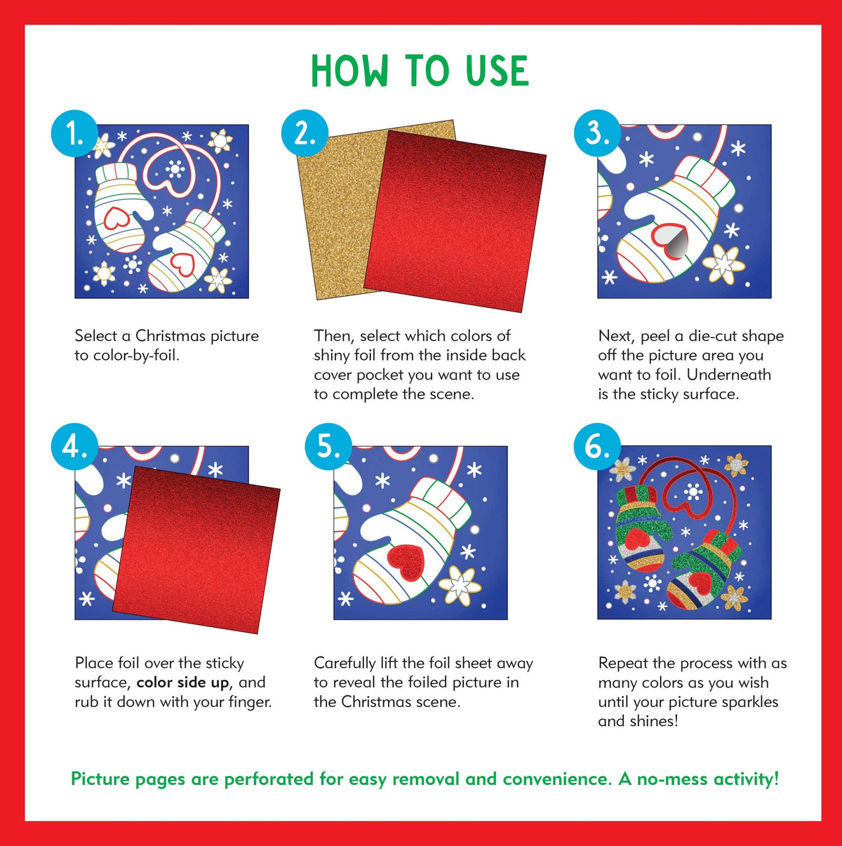 Color-By-Foil Sticker Book -- Christmas