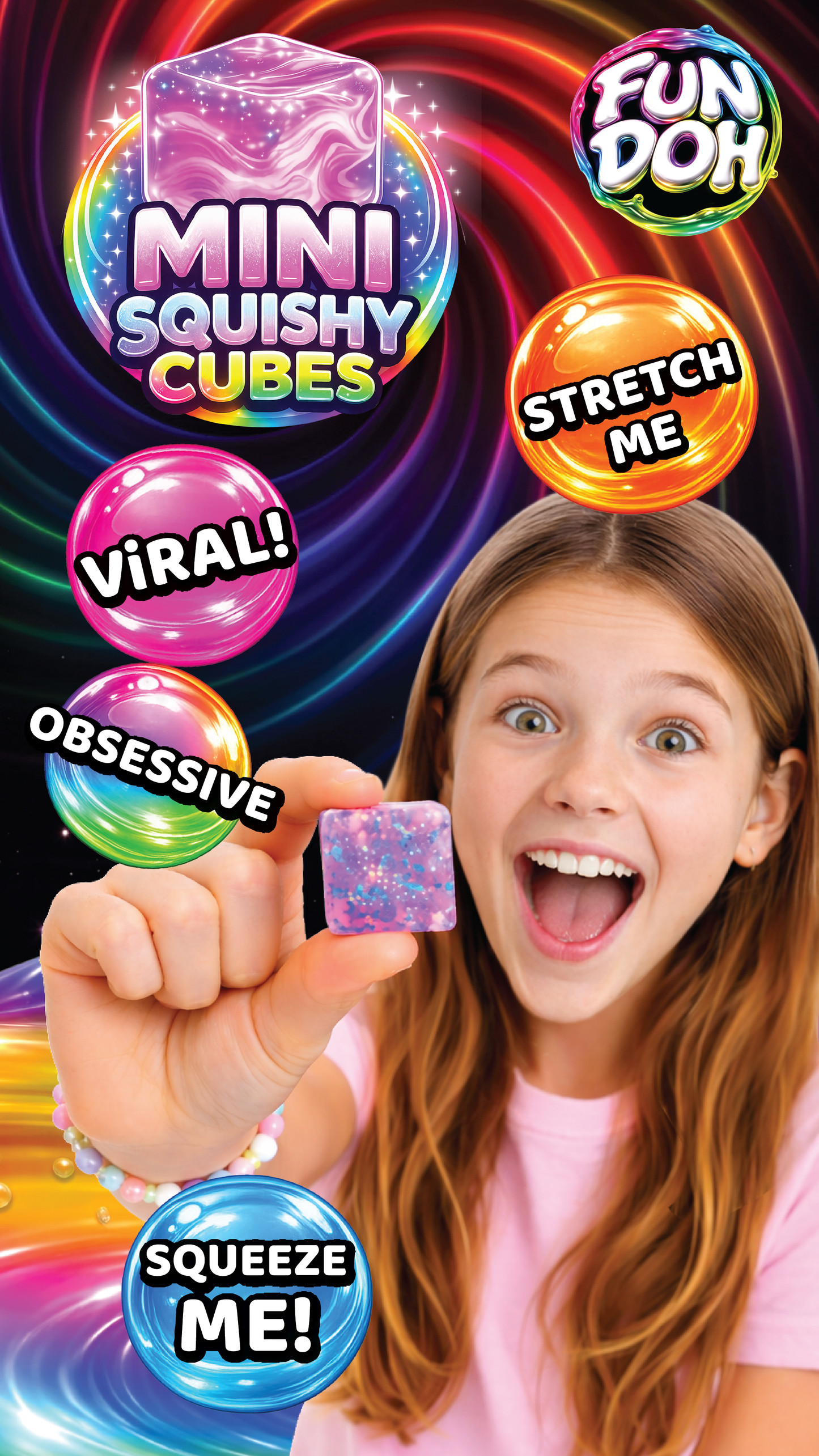 Fun Doh MINI Squishy Cube 2 Pack VIRAL MYSTERY COLOR