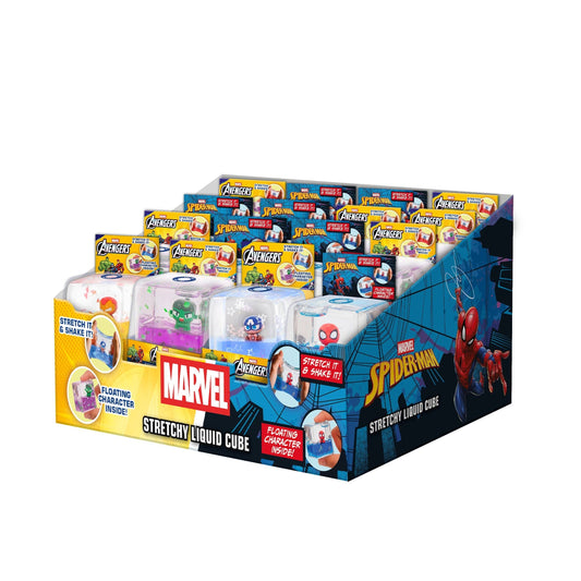 Marvel® Avengers & Spider-Man Stretchy Liquid Cube Squishy Fidget Toy Preorder