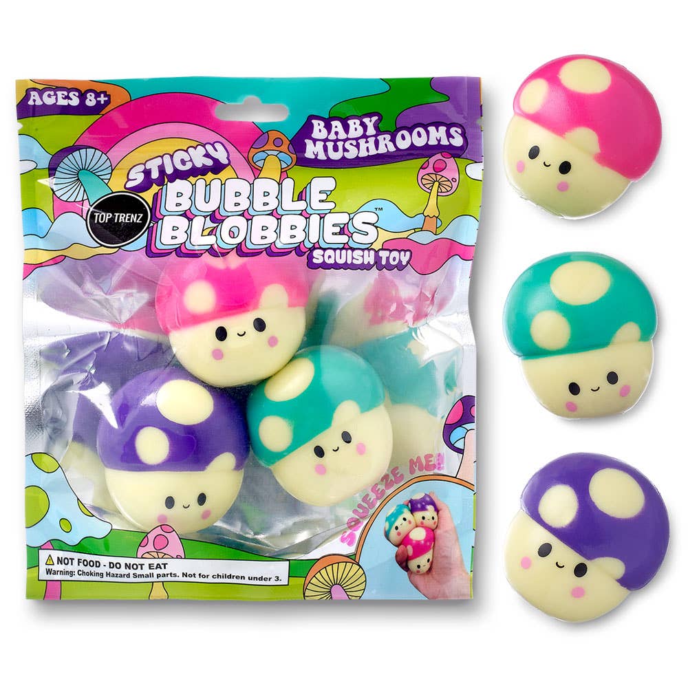 PREORDER EARLY DECEMBER Sticky Bubble Blobbies - Baby Mushrooms