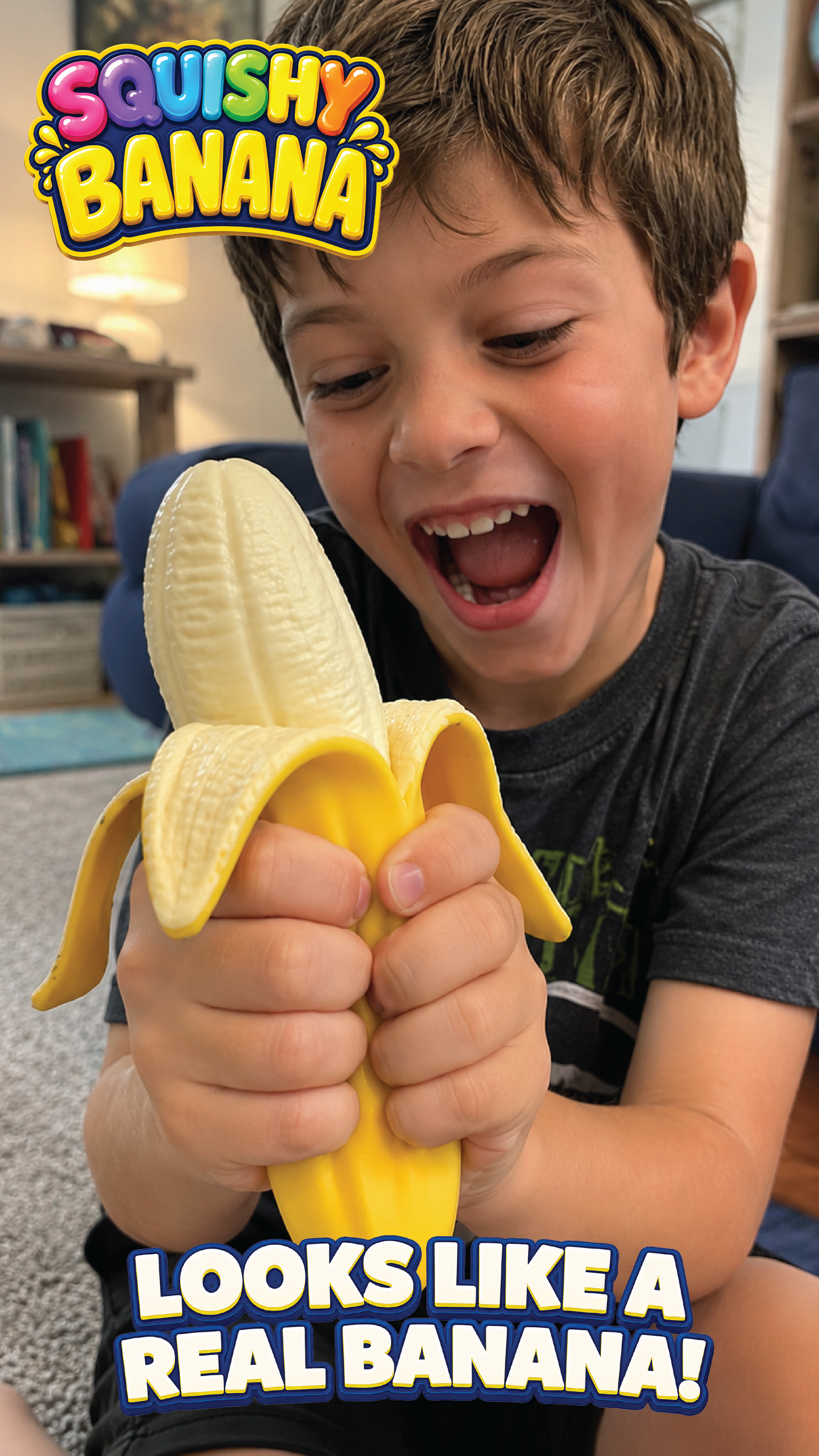 PREORDER ARRIVES EARLY AUGUST Fun Doh Squishy Banana - Viral Fidget & Stress Relief Toy