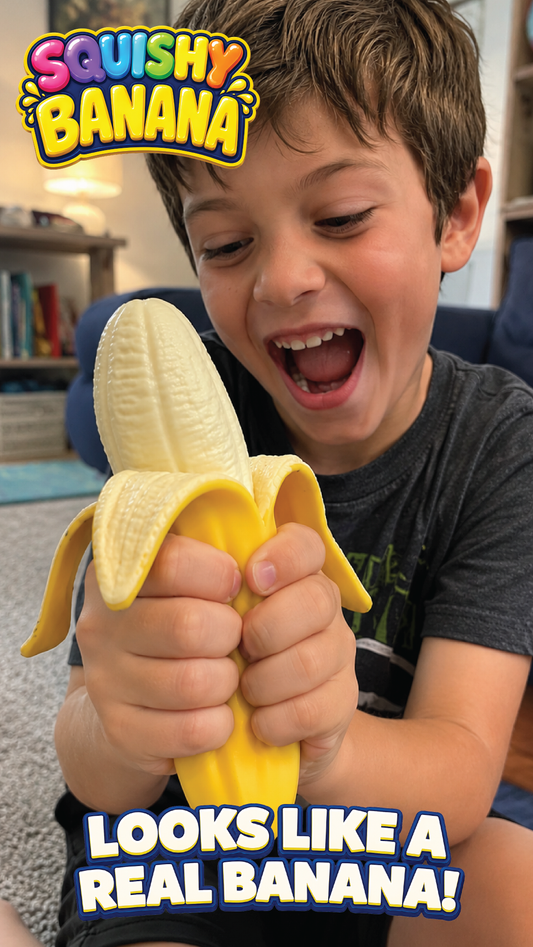 NEW ARRIVAL!!  Fun Doh Squishy Banana - Viral Fidget & Stress Relief Toy