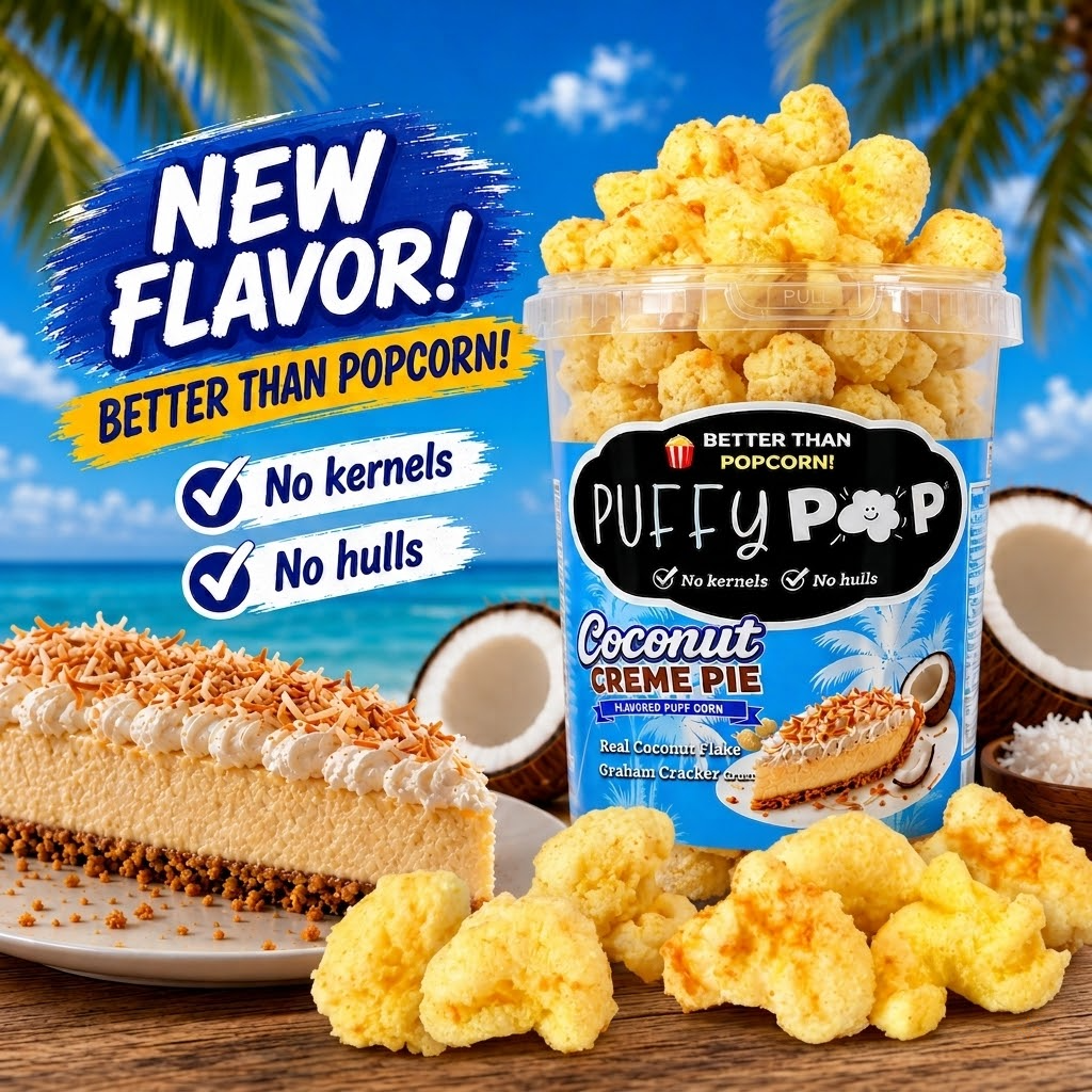 Crack Corn / Puffy Pop - Coconut Crème Pie (4 oz)
