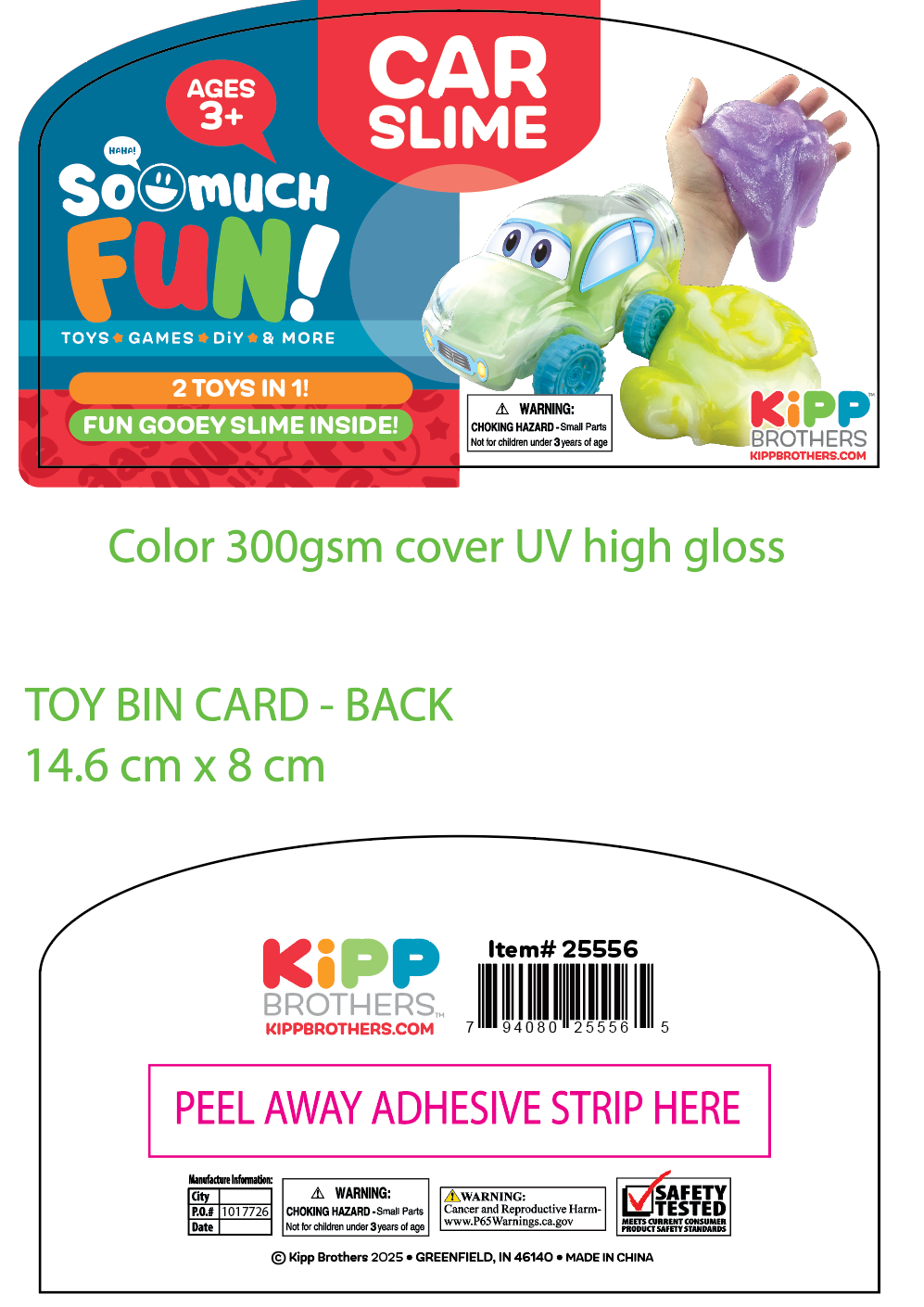 So Much Fun! Fidget Car Slime Assortment -MYSTERY COLOR