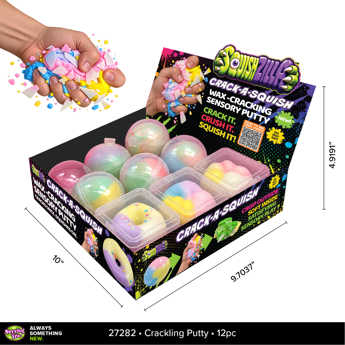 Fun Doh Wax-Cracking Sensory Colorful Putty - 12/Display: Wholesale Price