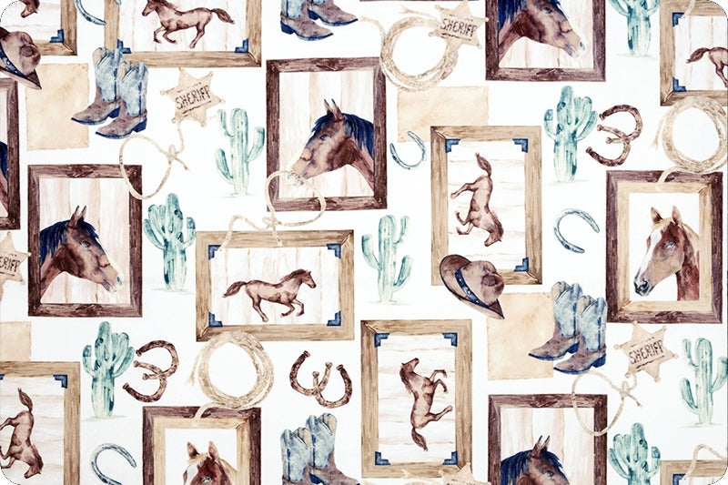 Custom Minky Blanket  Old West Digital