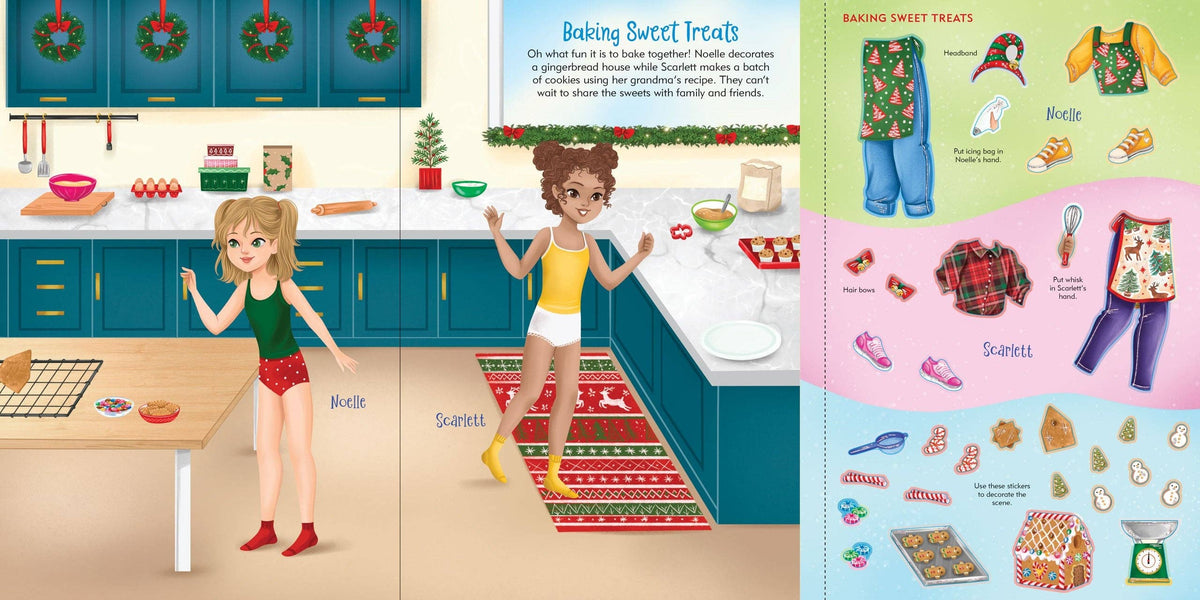Christmas Sticker Doll Dress-Up Book