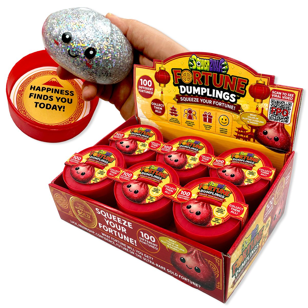 New Arrival!! Fun Doh™ SquishZilla™ Fortune Cookie &amp; Dumpling Squishy 🥠🥟