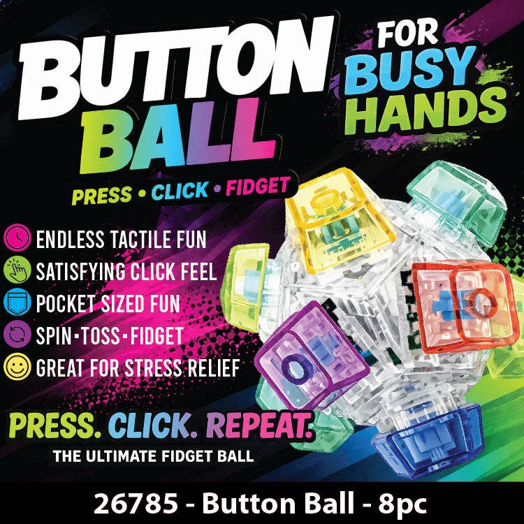 NEW ARRIVAL Sensory Fidget Button Ball MYSTERY COLOR