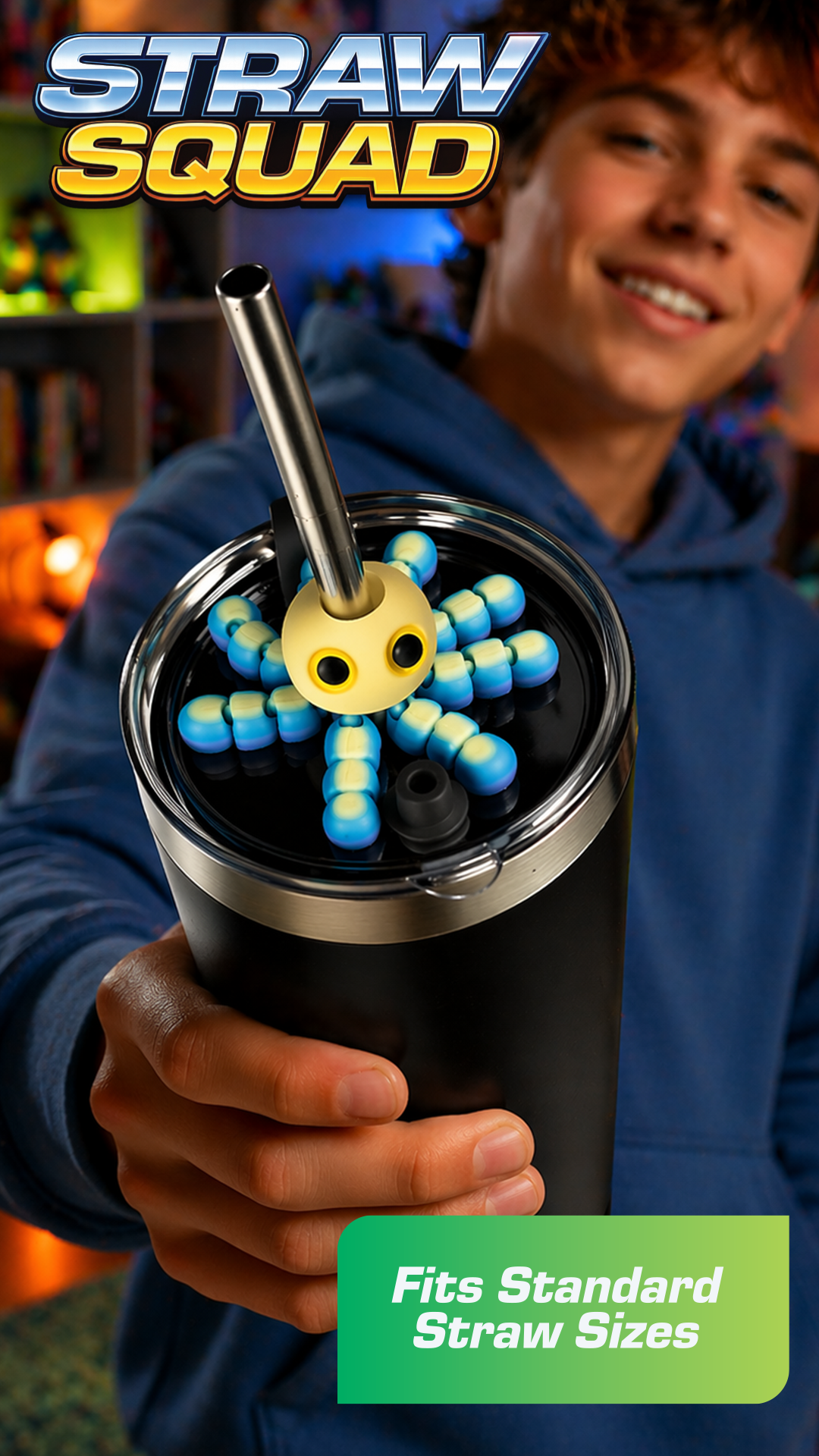 Straw Toppers 3D Printed Decoration Assortment - 12/Display: Wholesale Price