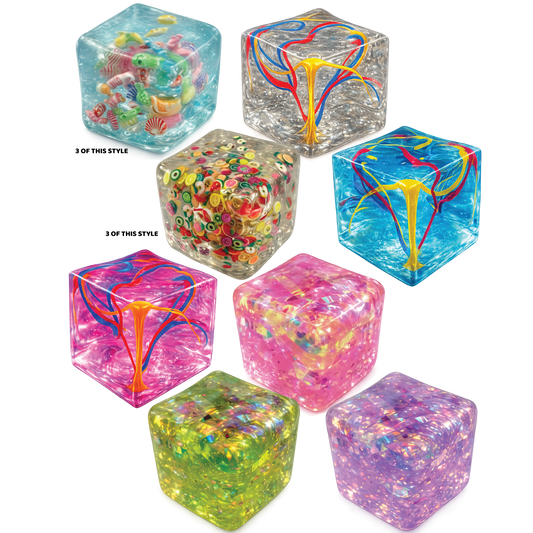 NEW ARRIVAL   Fun Doh Squishy Charm Cube Fidget Toy MYSTERY