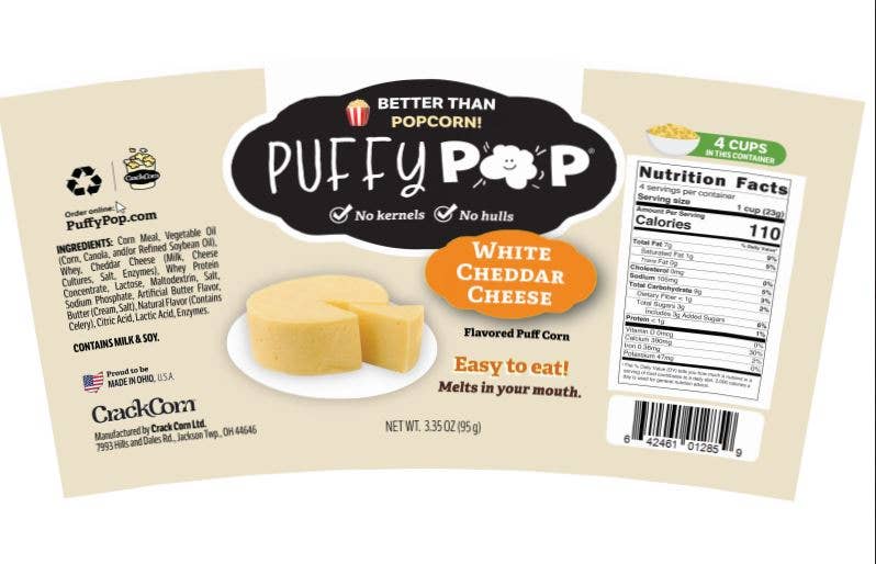 Crack Corn / Puffy Pop - White Cheddar Cheese   - (4 oz)