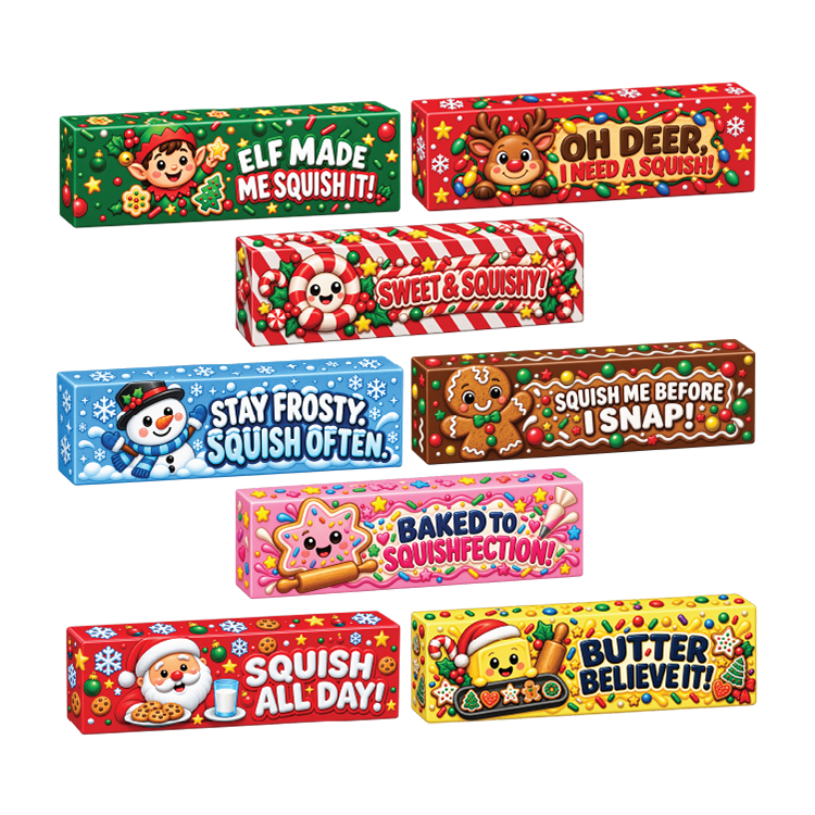 Fun Doh 10" Christmas JUMBO Butter Slow-Rise Toy - 9/Display: Wholesale Price
