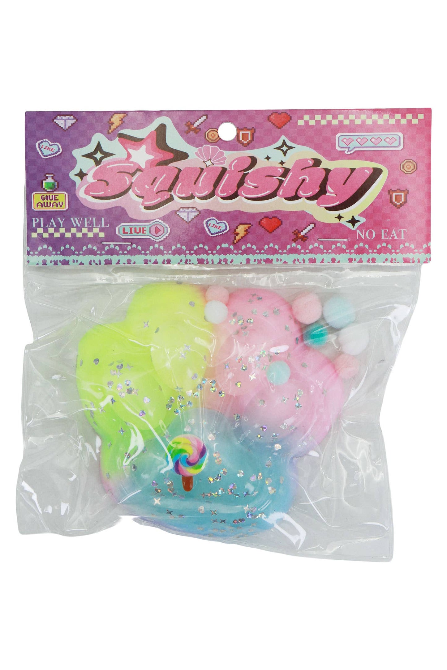 Jumbo Pastel Paw Ombre Mochi Sticky Squishy - 4.75 Inch