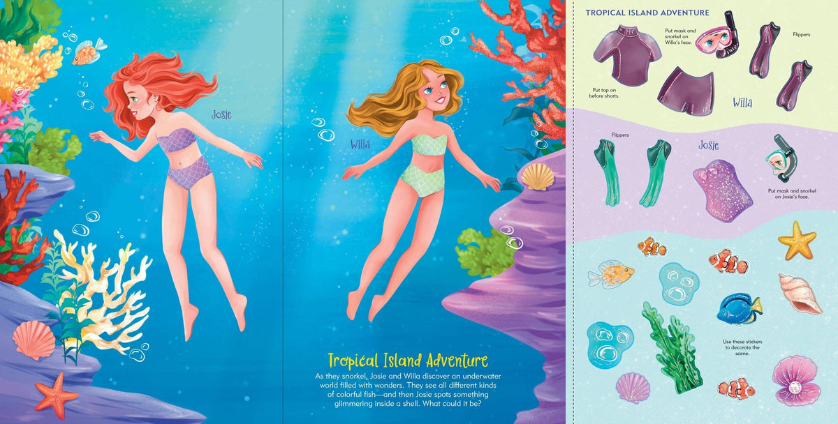 Vacation Sticker Doll Dress-Up Book