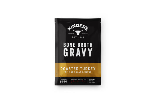 Roasted Turkey Bone Broth Gravy  with Sea Salt and Herbs