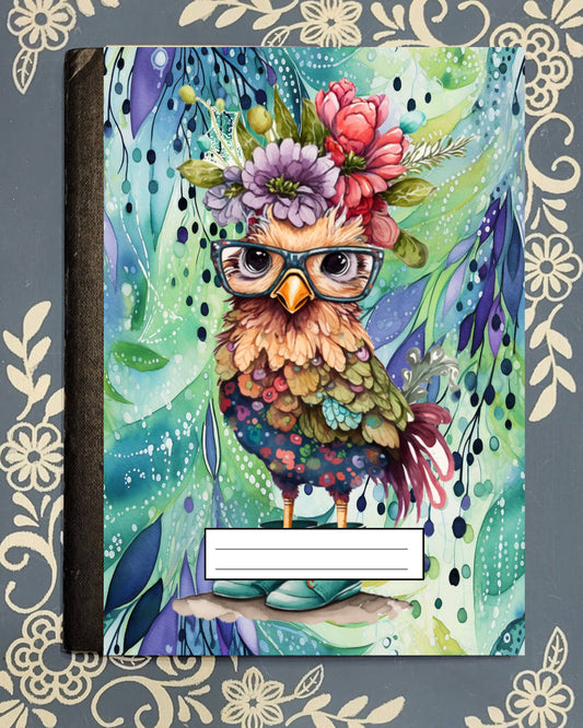 Chicken, Fancy Chicken, Covered Notebook