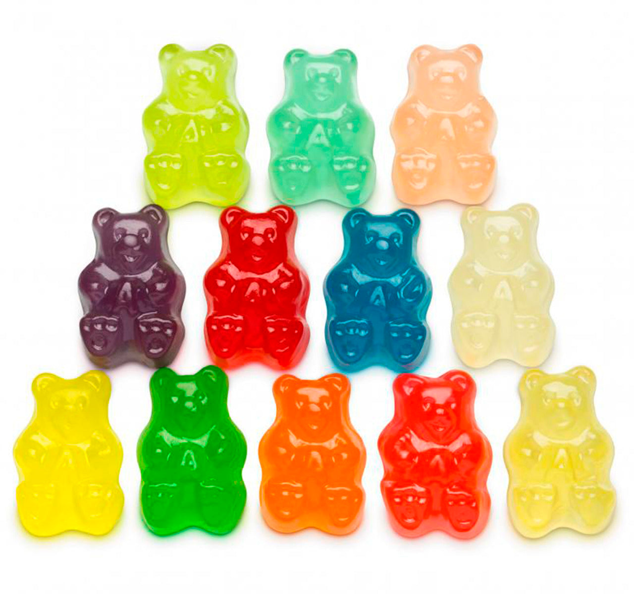12 Assorted flavor gummy bears 1 lb package