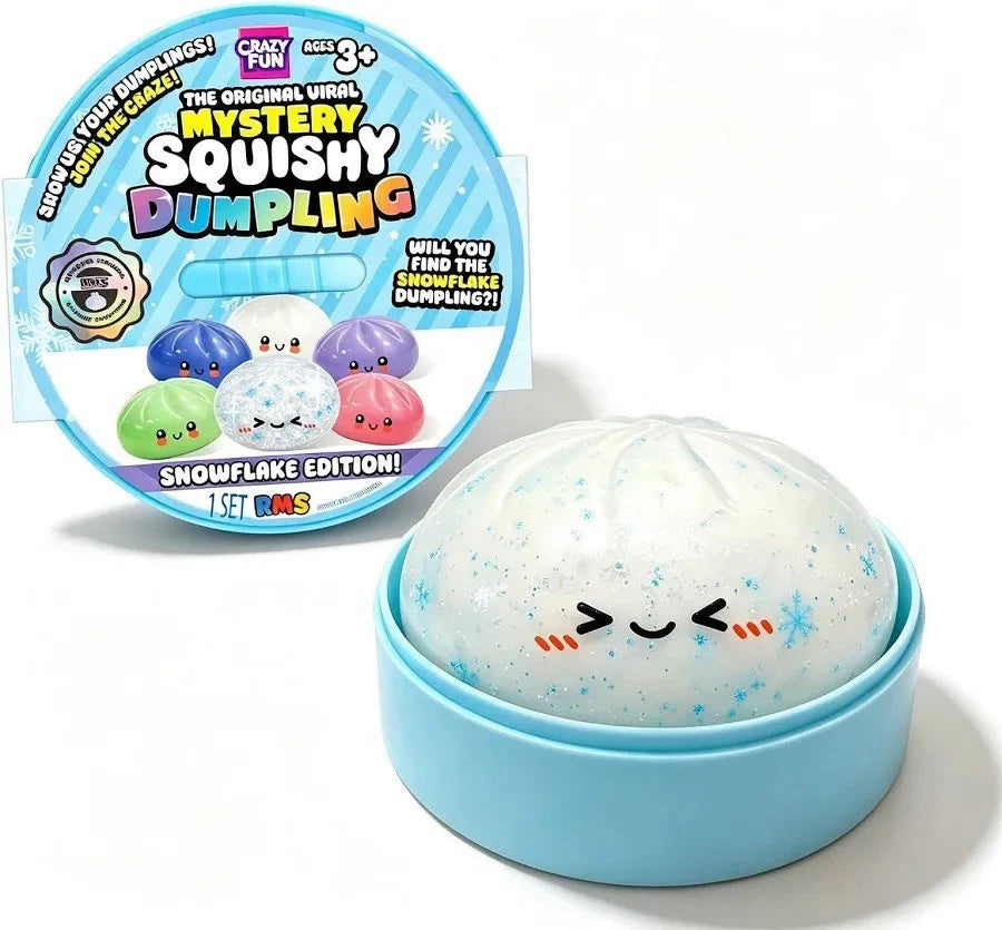 NEW ARRIVAL!! RMS® Snowflake Mystery Bao Bun 4" Dumpling Squishy Fidget Toy (1pc)