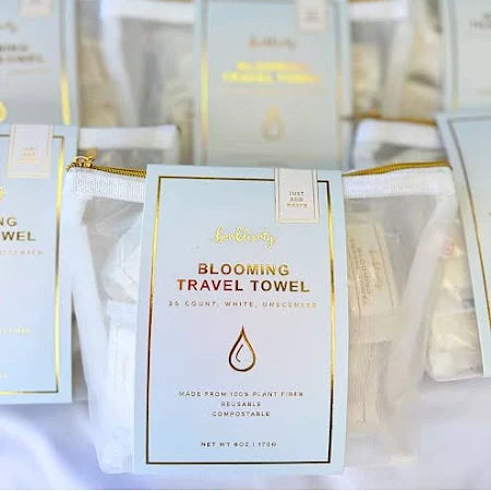 BLOOMING TRAVEL TOWEL 20CT (f170)