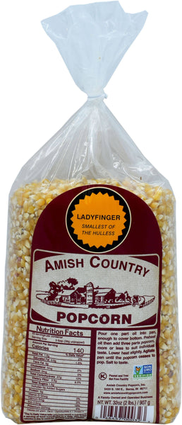 2lb Bag of Ladyfinger Hulless Popcorn (bin 110)